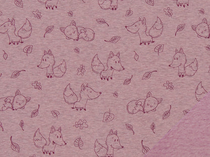 Alpenfleece - Füchse - altrosa