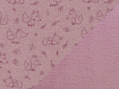 Alpenfleece - Füchse - altrosa