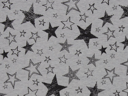 Alpenfleece - Sterne - grau