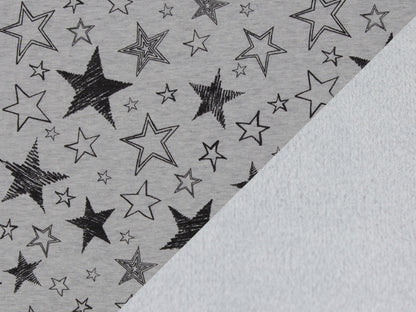 Alpenfleece - Sterne - grau