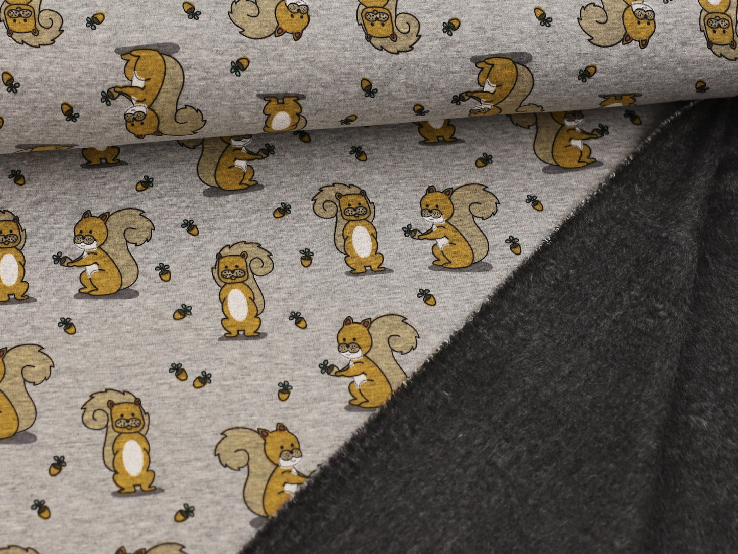 Alpenfleece - Eichhörnchen - grau meliert