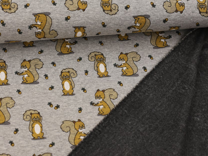 Alpenfleece - Eichhörnchen - grau meliert