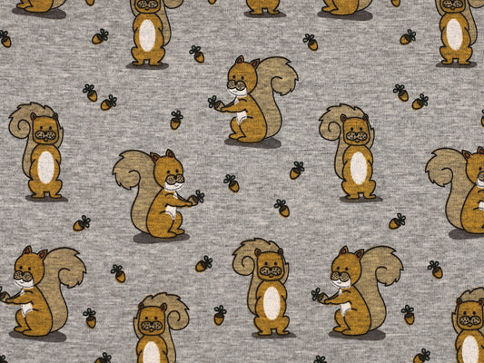 Alpenfleece - Eichhörnchen - grau meliert