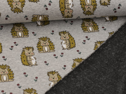 Alpenfleece - Igel - grau meliert