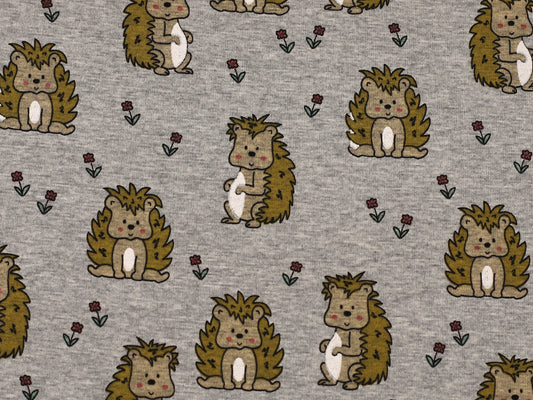 Alpenfleece - Igel - grau meliert