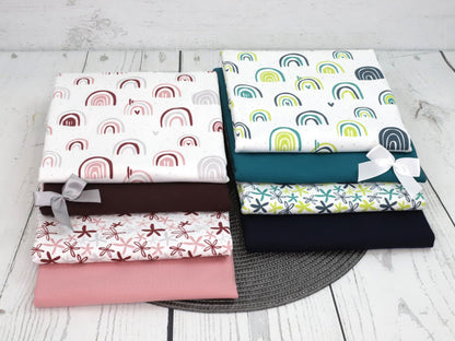 stoff-baumwolle-baumwolljersey-jersey-rainbow-regenbogen-abstrakt-serie-altrosa-limone-blumen-kombi