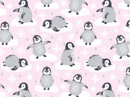 stoff-baumwolle-baumwollstoff-french-terry-sommersweat-sweat-little-snowflake-pinguin-auf-scholle-rosa