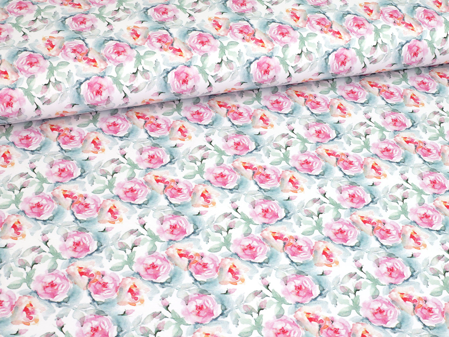 stoff-baumwolle-baumwollstoff-french-terry-sommersweat-sweat-watercolor-roses-englisch-rose-pink-gruen-klein-2
