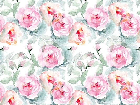 stoff-baumwolle-baumwollstoff-french-terry-sommersweat-sweat-watercolor-roses-englisch-rose-pink-gruen-klein