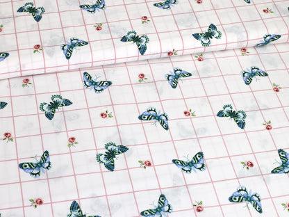 stoff-baumwolle-baumwollstoff-guetermann-schmetterling-kariert-grid-rosa-weiss-2