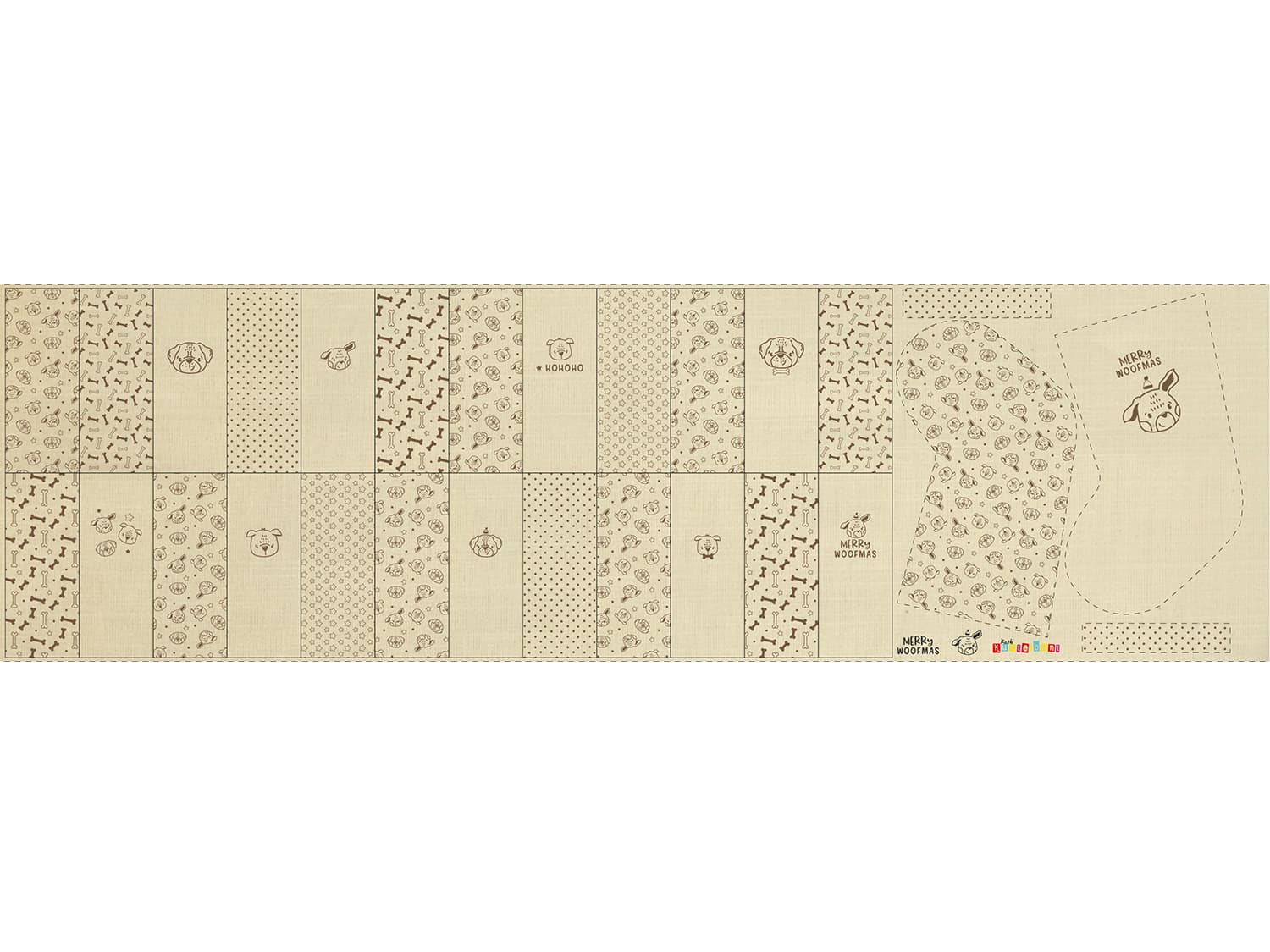 stoff-baumwolle-baumwollstoff-leinen-optik-creme-natur-adventskalender-beutel-klein-merry-woofmas