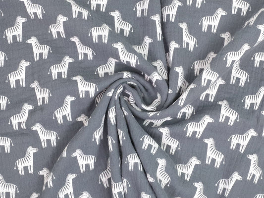 stoff-baumwolle-baumwollstoff-musselin-double-gauze-tier-zebra-grau