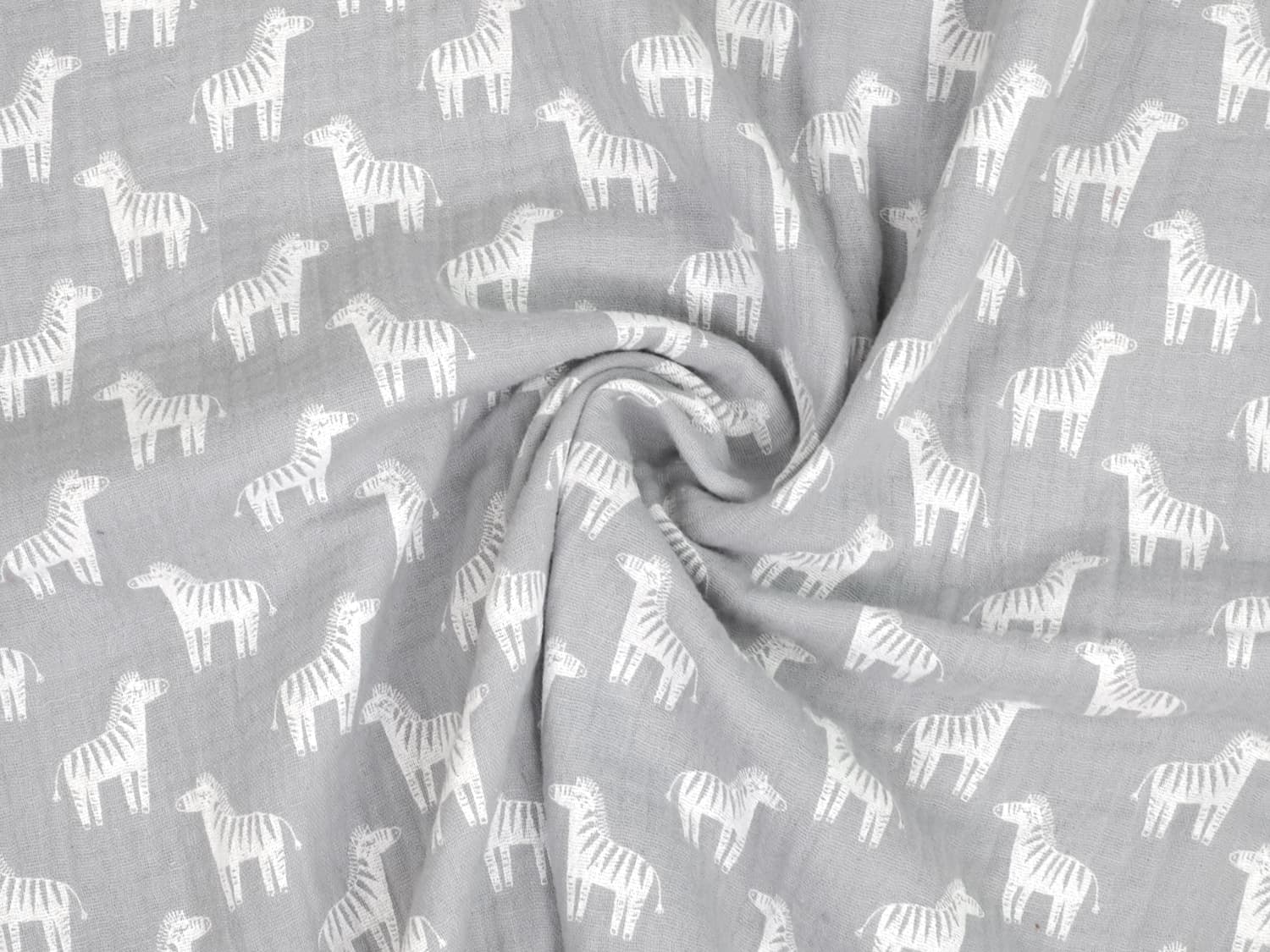 stoff-baumwolle-baumwollstoff-musselin-double-gauze-tier-zebra-hellgrau