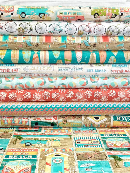 stoff-baumwolle-baumwollstoff-patchwork-3-wishes-beach-travel-urlaub-sommer-koralle-serie