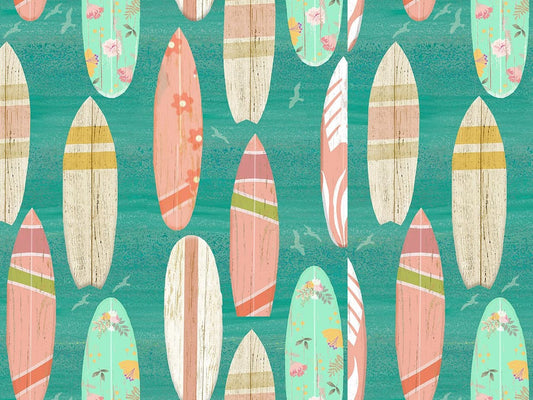 stoff-baumwolle-baumwollstoff-patchwork-3-wishes-beach-travel-urlaub-sommer-surfbrettd