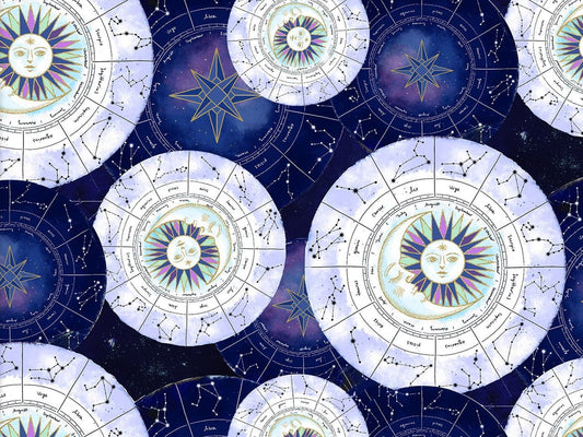 stoff-baumwolle-baumwollstoff-patchwork-3-wishes-magical-galaxy-chart-zodiac-star-signs-astrologie-himmel
