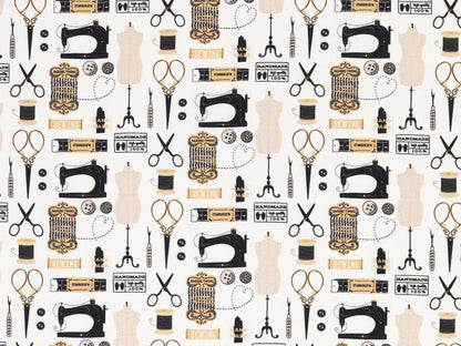 stoff-baumwolle-baumwollstoff-swafing-kim-naehutensilien-naehmaschine-schere-garn-weiss