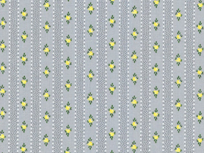 stoff-baumwolle-baumwollstoff-westfalen-westfalenstoffe-kba-prinzessin-bluemchen-streifen-grau-gelb