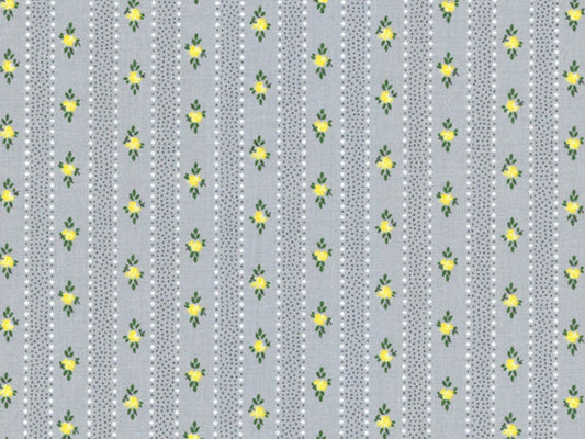 stoff-baumwolle-baumwollstoff-westfalen-westfalenstoffe-kba-prinzessin-bluemchen-streifen-grau-gelb