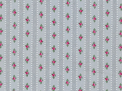 stoff-baumwolle-baumwollstoff-westfalen-westfalenstoffe-kba-prinzessin-bluemchen-streifen-grau-pink
