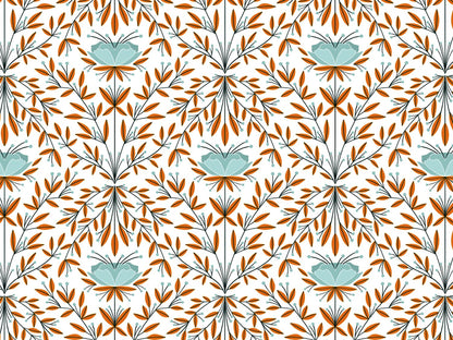 stoff-baumwolle-french-terry-sommersweat-kathi-kunterbunt-herbst-autumn-blume-blaetter-herbstblume-mandarine-mint