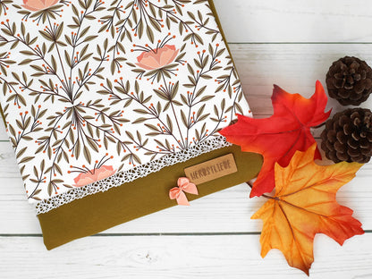 stoff-baumwolle-french-terry-sommersweat-kathi-kunterbunt-herbst-autumn-blume-blaetter-herbstblume-oliv-aprikose-2