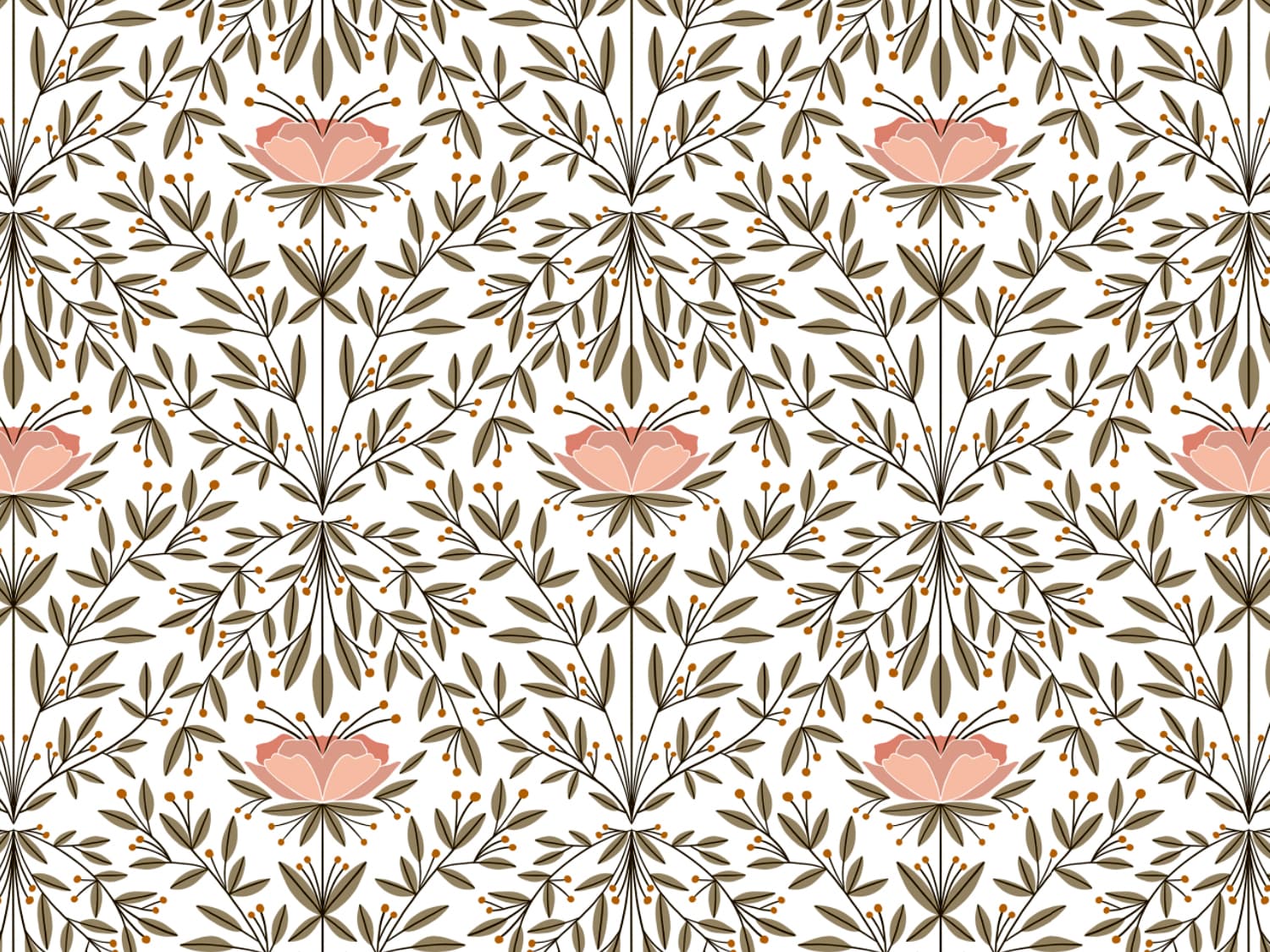 stoff-baumwolle-french-terry-sommersweat-kathi-kunterbunt-herbst-autumn-blume-blaetter-herbstblume-oliv-aprikose