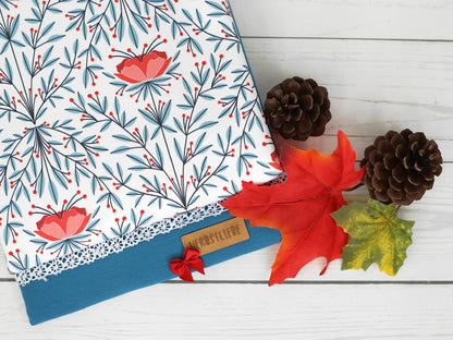 stoff-baumwolle-french-terry-sommersweat-kathi-kunterbunt-herbst-autumn-blume-blaetter-herbstblume-rot-blau-2