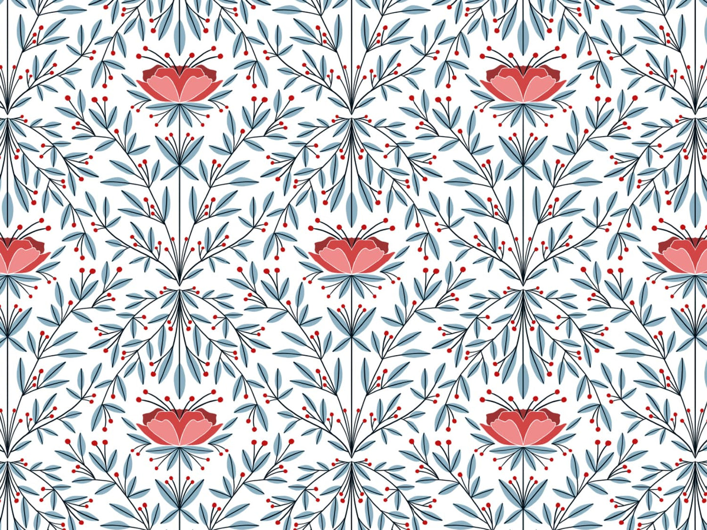 stoff-baumwolle-french-terry-sommersweat-kathi-kunterbunt-herbst-autumn-blume-blaetter-herbstblume-rot-blau