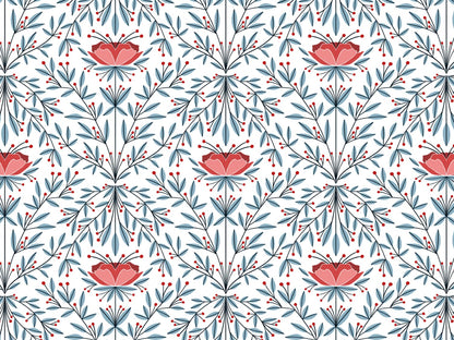 stoff-baumwolle-french-terry-sommersweat-kathi-kunterbunt-herbst-autumn-blume-blaetter-herbstblume-rot-blau