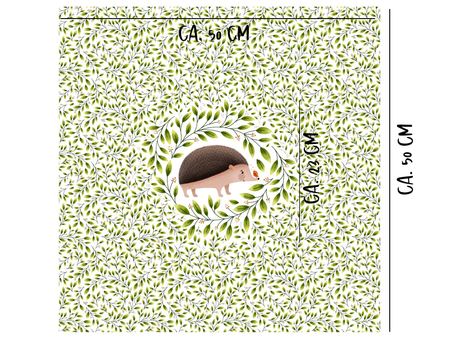 stoff-baumwolle-french-terry-sommersweat-kathi-kunterbunt-herbst-blaetter-laub-autumn-panel-igel-mit-vogel-2
