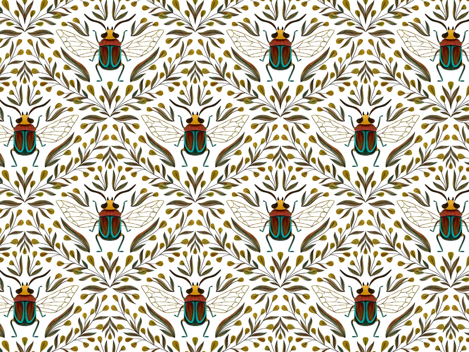 stoff-baumwolle-french-terry-sommersweat-kathi-kunterbunt-herbst-fall-autumn-kaefer-fluegel-blaetter-laub