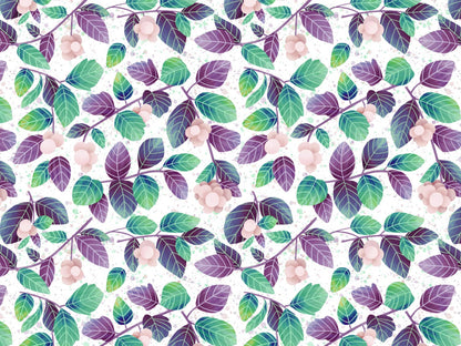 stoff-baumwolle-french-terry-sommersweat-kathi-kunterbunt-herbst-fruehling-blaetter-knallerbsen-lila-gruen-violett