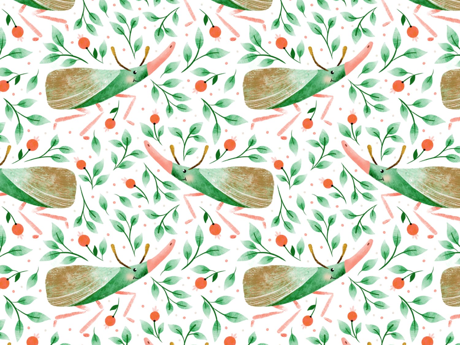 stoff-baumwolle-french-terry-sommersweat-kathi-kunterbunt-herbst-kaefer-und-blaetter-blumen-gruen