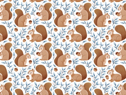 stoff-baumwolle-french-terry-sommersweat-kathi-kunterbunt-herbst-winetr-autumn-fall-eichel-blaetter-laub-eichhoernchen-tier-waldtier-waldfreunde-blau-braun-2