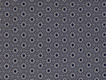 stoff-baumwolle-guetermann-ring-a-roses-natural-beauty-grafische-blumen-dunkelblau