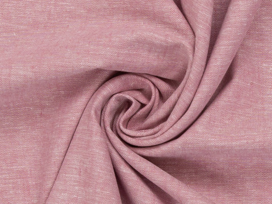 Leinen-Baumwolle Mischgewebe PAUL - altrosa meliert