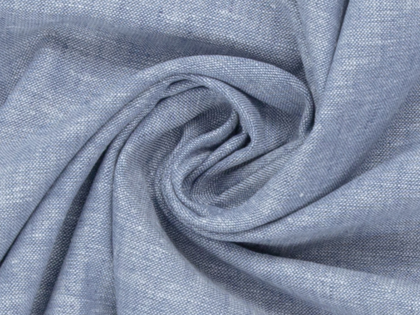 Leinen-Baumwolle Mischgewebe PAUL - hellblau meliert, hochwertige Textur in sanftem Blau, ideal für den Sommer.