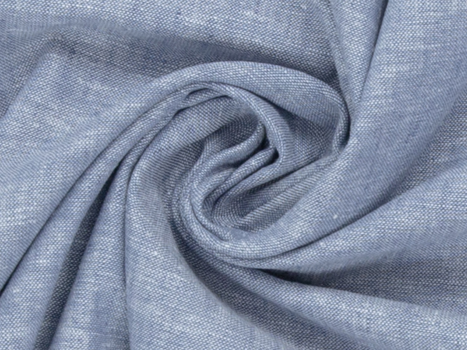Leinen-Baumwolle Mischgewebe PAUL - hellblau meliert, hochwertige Textur in sanftem Blau, ideal für den Sommer.