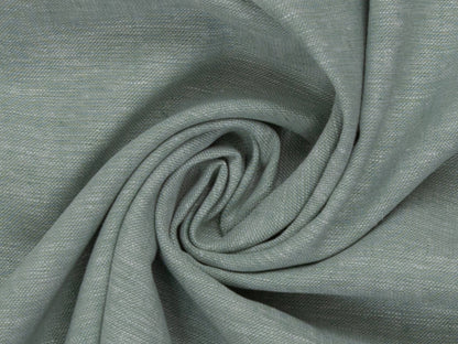 Leinen-Baumwolle Mischgewebe PAUL - mint meliert hochwertiges Stoffmuster in sanftem Mintgrün.
