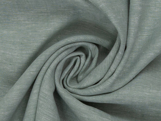 Leinen-Baumwolle Mischgewebe PAUL - mint meliert hochwertiges Stoffmuster in sanftem Mintgrün.
