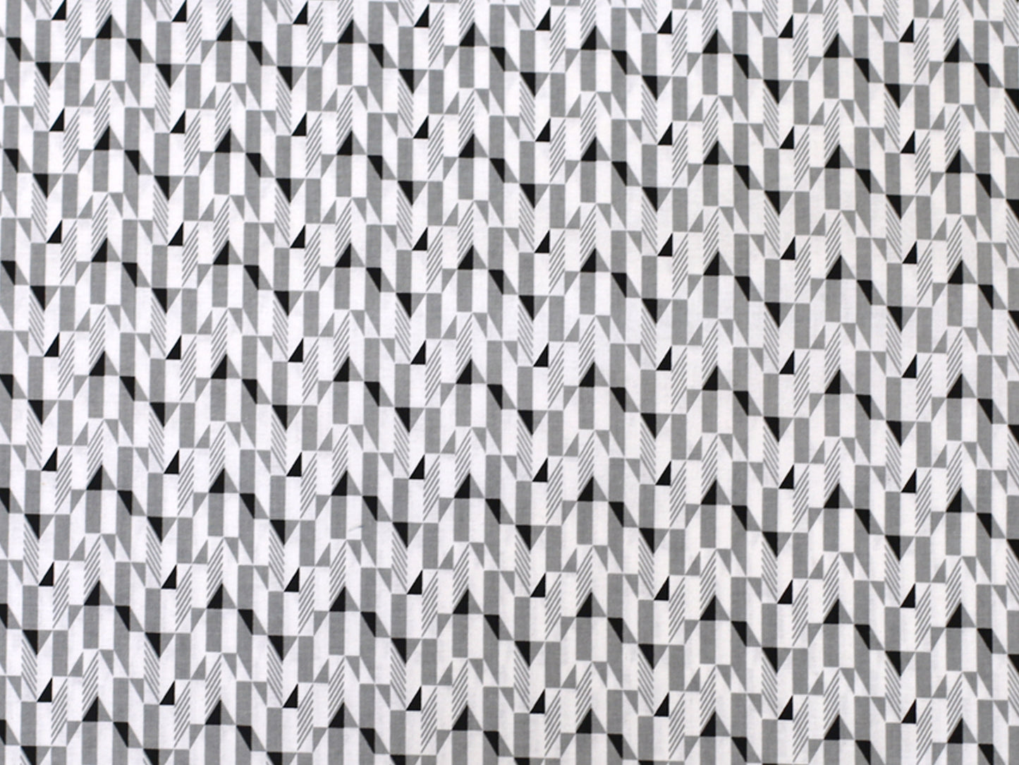 Patchworkstoff - Baumwolle Stoff - Fade to Black, Grau mit grafischem Muster in Schwarz und Weiß.