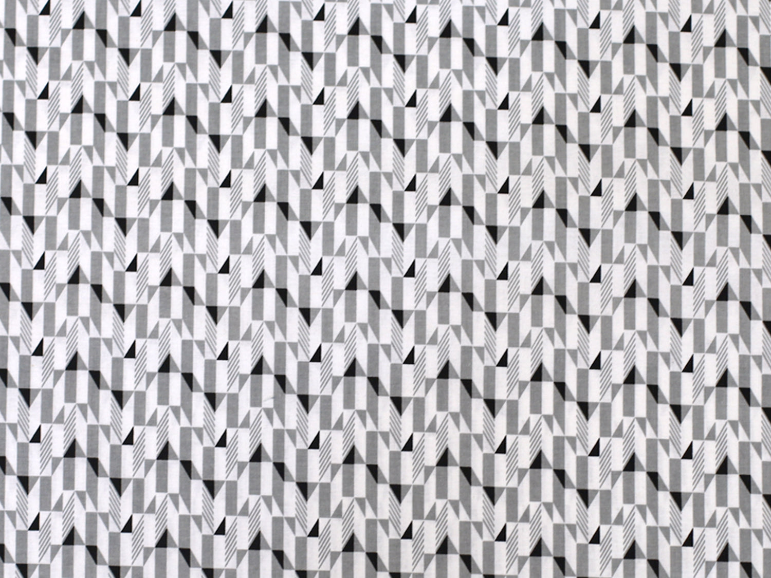 Patchworkstoff - Baumwolle Stoff - Fade to Black, Grau mit grafischem Muster in Schwarz und Weiß.