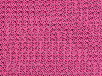 Patchworkstoff - Baumwolle Stoff - Flowers in Pink auf pinkem Hintergrund mit schwarzem Muster