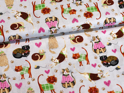 Patchworkstoff - Baumwolle Stoff - Sweater Kitties