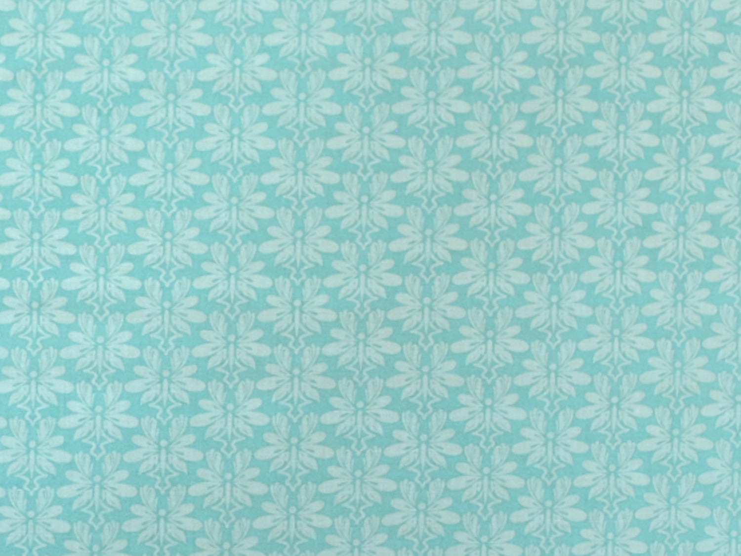 Patchworkstoff - Baumwolle Stoff - Mod About You in mintgrüner Blumenmuster-Design.