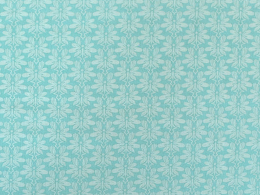 Patchworkstoff - Baumwolle Stoff - Mod About You in mintgrüner Blumenmuster-Design.