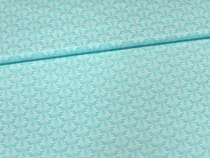 Patchworkstoff - Baumwolle Stoff - Mod About You in a beautiful aqua floral design, perfect for crafting.