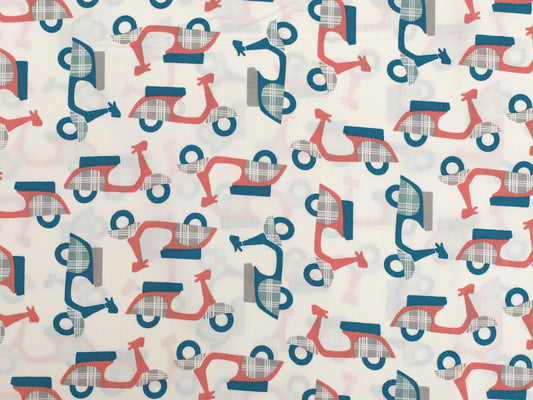 Patchworkstoff - Baumwolle Stoff -  Mod Squad, Cream-Coral