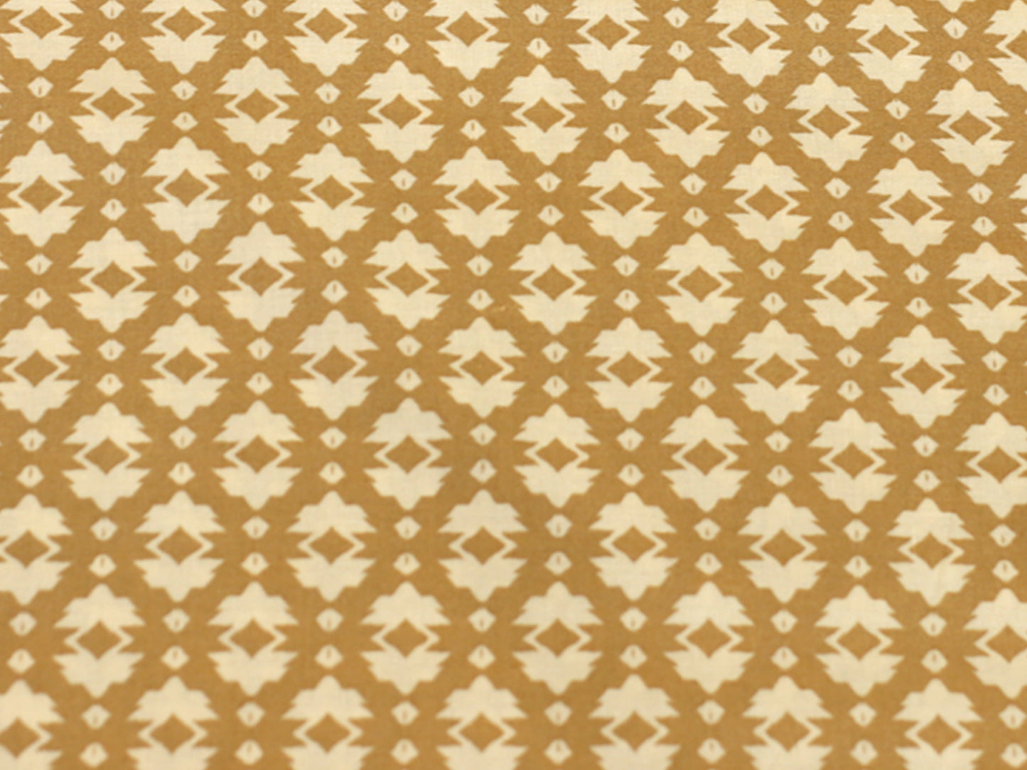 Patchworkstoff - Baumwolle Stoff - Foulard in braun-beiger Farbgebung mit geometrischem Muster.